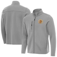 Men's Antigua Boston Bruins Objection Double-Brushed Full-Zip Jacket