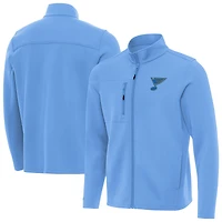 Men's Antigua St. Louis Blues Objection Double-Brushed Full-Zip Jacket