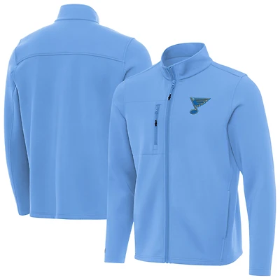 Men's Antigua St. Louis Blues Objection Double-Brushed Full-Zip Jacket