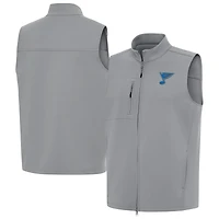 Men's Antigua Gray St. Louis Blues Demand Full-Zip Vest