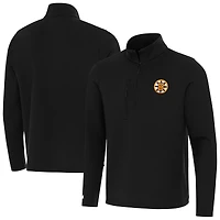 Men's Antigua Black Boston Bruins Insider Quarter-Zip Pullover