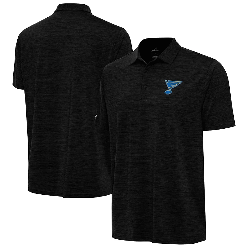 Men's Antigua Heather St. Louis Blues Layout Polo