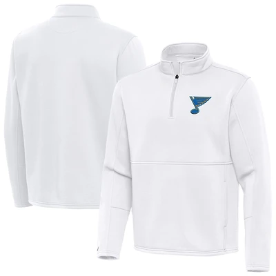 Men's Antigua St. Louis Blues Twist Quarter-Zip Pullover Jacket