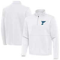Men's Antigua St. Louis Blues Twist Quarter-Zip Pullover Jacket