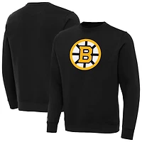 Men's Antigua Black Boston Bruins Victory Pullover Sweatshirt