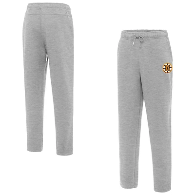 Men's Antigua Heather Gray Boston Bruins Victory Sweatpants