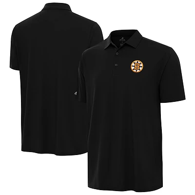 Men's Antigua Black Boston Bruins Era Polo