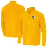 Men's Antigua Gold Boston Bruins Intent Quarter-Zip Top