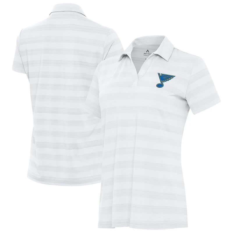 Women's Antigua White St. Louis Blues Tunnel Polo