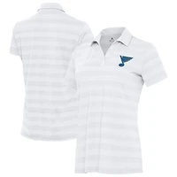 Women's Antigua White St. Louis Blues Tunnel Polo