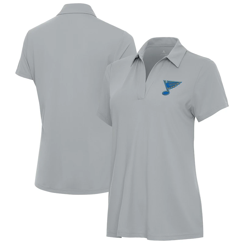 Women's Antigua Gray St. Louis Blues Era Polo