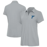 Women's Antigua Gray St. Louis Blues Era Polo