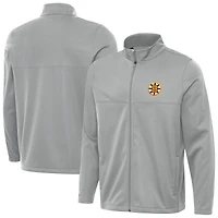 Men's Antigua Gray Boston Bruins Links 2 Full-Zip Golf Jacket