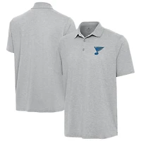 Men's Antigua Heather Gray St. Louis Blues Par 3 Polo