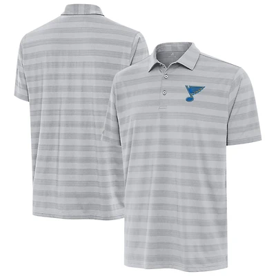 Men's Antigua Gray St. Louis Blues Tunnel Polo