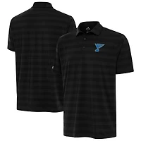 Men's Antigua Black St. Louis Blues Tunnel Polo