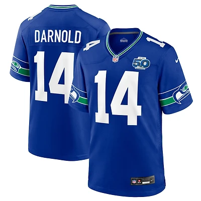 Men's Nike Sam Darnold Royal Seattle Seahawks Alternate 2 50th Season Game Jersey