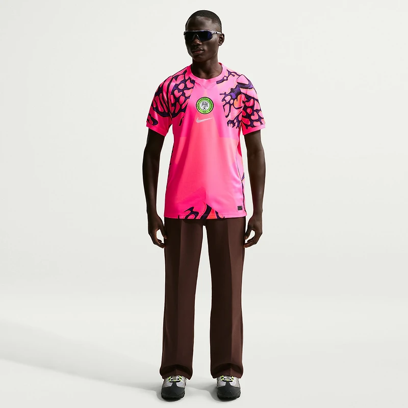 Men's Nike Pink Nigeria National Team 2026 Goalkeeper Stadium Replica Jersey