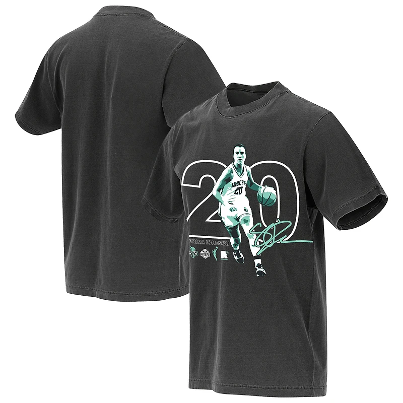 Unisex round21 Sabrina Ionescu Charcoal New York Liberty Graphic Number T-Shirt
