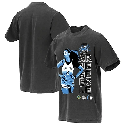 Unisex round21 Angel Reese Charcoal Chicago Sky Graphic Number T-Shirt