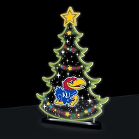 Kansas Jayhawks 10" LED Tabletop Christmas Tree Desklite Sign