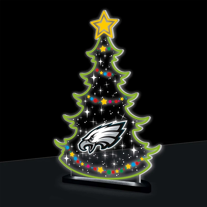 Philadelphia Eagles 10" LED Tabletop Christmas Tree Desklite Sign