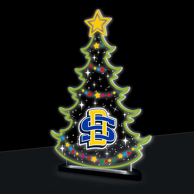 South Dakota State Jackrabbits 10" LED Tabletop Christmas Tree Desklite Sign