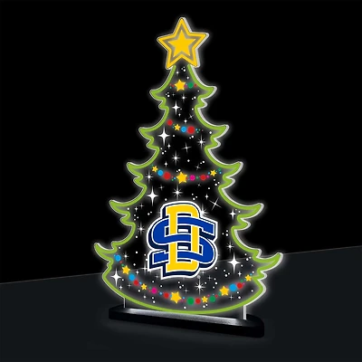 South Dakota State Jackrabbits 10" LED Tabletop Christmas Tree Desklite Sign
