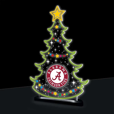 Alabama Crimson Tide 10" LED Tabletop Christmas Tree Desklite Sign