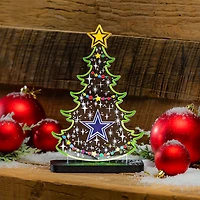 Dallas Cowboys 10" LED Tabletop Christmas Tree Desklite Sign