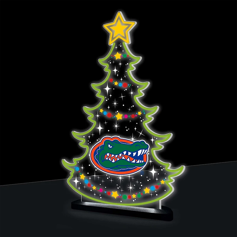 Florida Gators 10" LED Tabletop Christmas Tree Desklite Sign