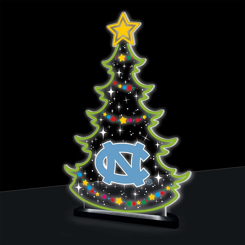 North Carolina Tar Heels 10" LED Tabletop Christmas Tree Desklite Sign