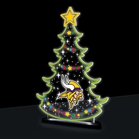 Minnesota Vikings 10" LED Tabletop Christmas Tree Desklite Sign