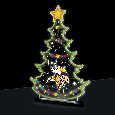 Minnesota Vikings 10" LED Tabletop Christmas Tree Desklite Sign