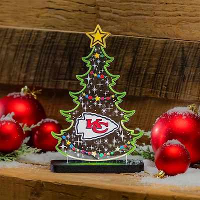 Kansas City Chiefs 10" LED Tabletop Christmas Tree Desklite Sign