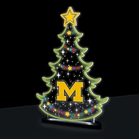 Michigan Wolverines 10" LED Tabletop Christmas Tree Desklite Sign