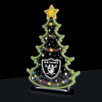 Las Vegas Raiders 10" LED Tabletop Christmas Tree Desklite Sign