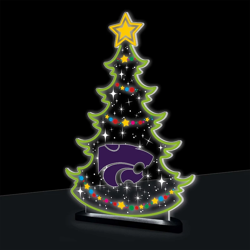 Kansas State Wildcats 10" LED Tabletop Christmas Tree Desklite Sign