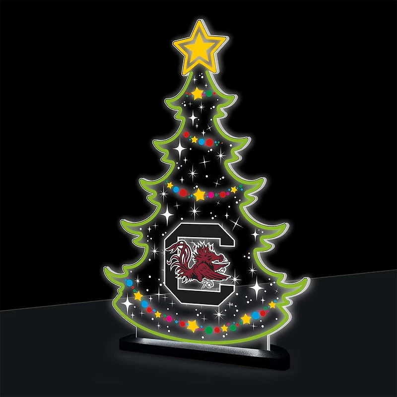 South Carolina Gamecocks 10" LED Tabletop Christmas Tree Desklite Sign