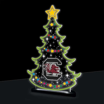South Carolina Gamecocks 10" LED Tabletop Christmas Tree Desklite Sign