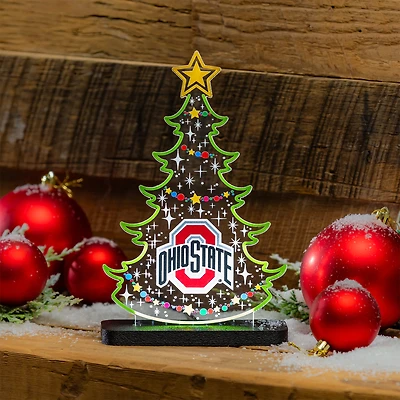 Ohio State Buckeyes 10" LED Tabletop Christmas Tree Desklite Sign