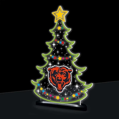 Chicago Bears 10" LED Tabletop Christmas Tree Desklite Sign