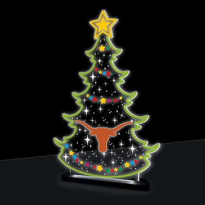 Texas Longhorns 10" LED Tabletop Christmas Tree Desklite Sign