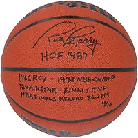 Rick Barry Golden State Warriors Autographed Wilson Authentic Series Indoor/Outdoor Basketball with Multiple Inscriptions - Limited Edition of 10