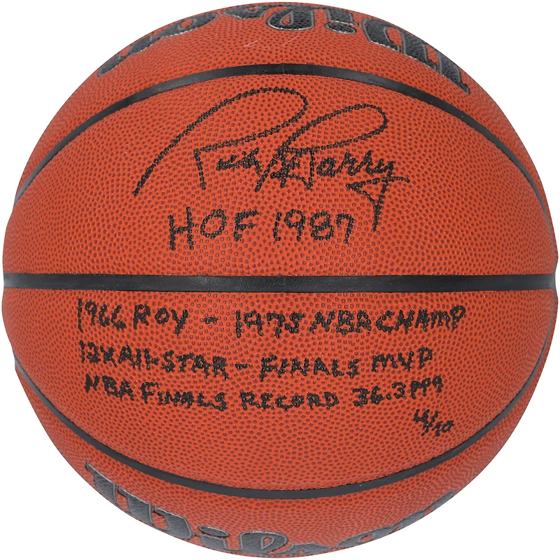 Rick Barry Golden State Warriors Autographed Wilson Authentic Series Indoor/Outdoor Basketball with Multiple Inscriptions - Limited Edition of 10