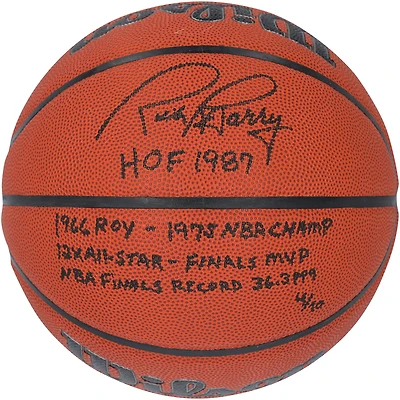 Rick Barry Golden State Warriors Autographed Wilson Authentic Series Indoor/Outdoor Basketball with Multiple Inscriptions - Limited Edition of 10