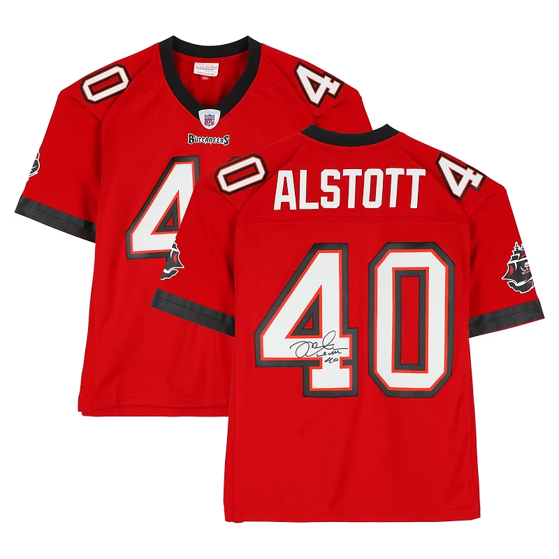 Mike Alstott Tampa Bay Buccaneers Autographed Red Mitchell & Ness Replica Jersey