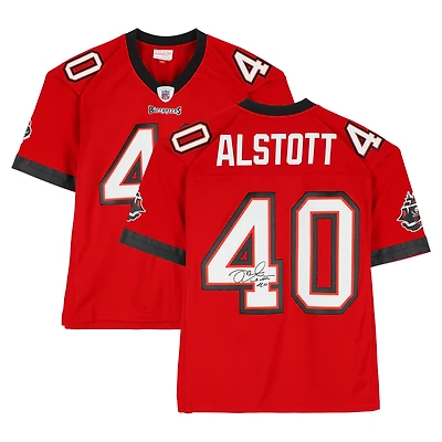 Mike Alstott Tampa Bay Buccaneers Autographed Red Mitchell & Ness Replica Jersey