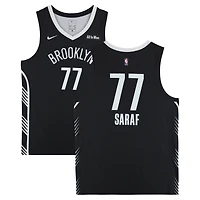 Ben Saraf Brooklyn Nets Game-Used #77 Black Nike Jersey from the 2025 NBA Summer League - Size XL