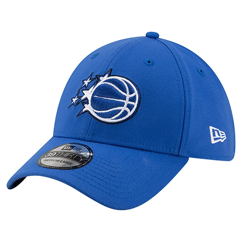 Men's New Era Blue Orlando Magic Logo 39THIRTY Flex Hat